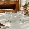 Creative Retro Engraved Glass Cups, Mini Fruit Wine Glasses, and Exquisite Tall Glasses