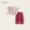 Girl Summer Floral Dress Set With Cotton Fabric For Children Aged 3 To 8 Years