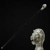 Silver Lion Head Walking Cane – Handmade Brass Handle, Gentleman's Stick