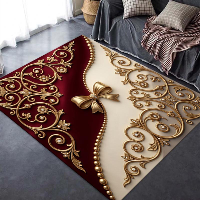 2025 New Gorgeous bow Carpet Rug for Living Room Bedroom Home Sofa Decoration,Kids play Non-slip Floor Mat