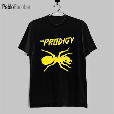 New The Prodigy Yellow Logo Punk Rock Band MenS Black TShirt Size S2Xl Cool Gift Personality Tee Shirt Men Cotton Tshirt