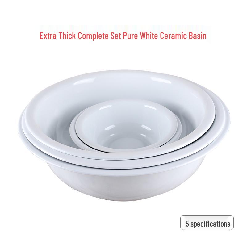 Classic Large White Enamel Basin for