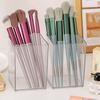 1/2pcs Acrylic Square Pen Holder, Minimalist Clear Desk Organizer for Pens, Pencils, and Stationery, Home, and Office Use