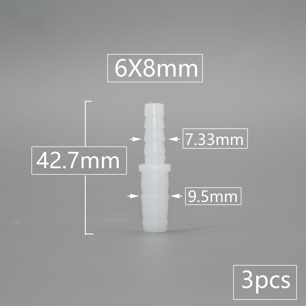 4/6/8/9/10/11/12mm PE Food Grade Direct Reducing Barb Connectors Aquarium Tank Air Pump Adapter Irrigation Hose Joint