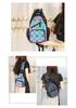 Vielseitiger Mini-Rucksack mit Diamantgittermuster: Multifunktionale Schulter-, Crossbody-, Hüft- und Brusttasche für High-School-Schülerinnen und Frauen.