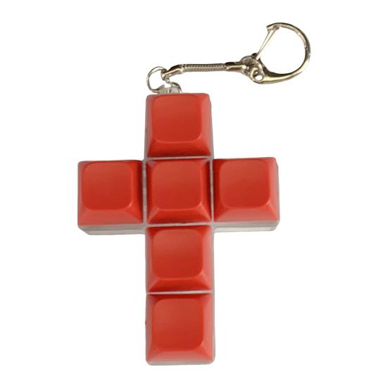 Keyboard Fidget Toy Stress Anxiety Relief 6 Keys Keyboard Clicker Keychain Portable Travel Decompression Button Sensory Toy