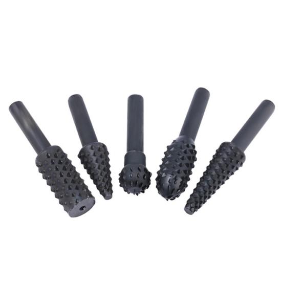 5Pcs 1/4inch Rotating Handle Files Rasp Burrs Wood Work Grinding Carpentry Tool