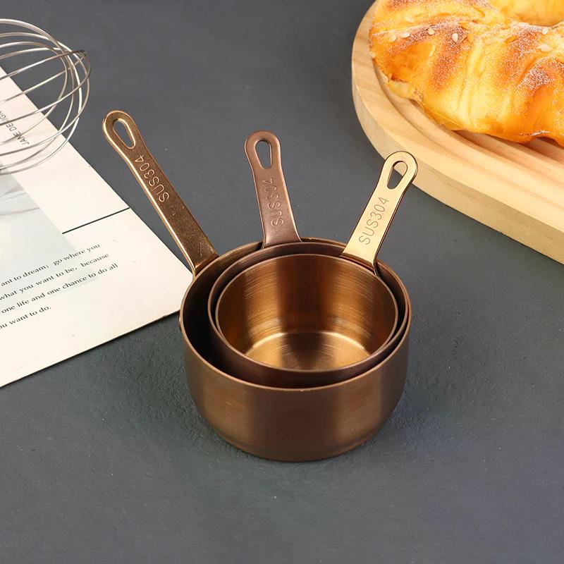 Panelas de Aço Inoxidável Resistentes ao Calor Mini Panela de Molho Copo de Leite Antiaderente com Cabo Longo Molheiras de Cozinha Copo para Molho de Bife