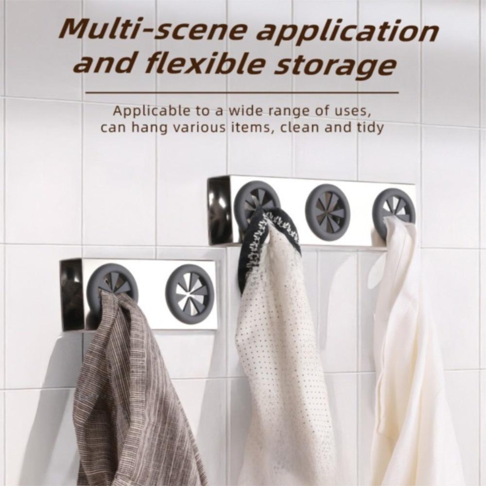 Self Adhesive Towel Rack Wall Mounted Space Saving Dishcloth Clip Multi-Purpose Kitchen Household Hook Bathroom Organizers