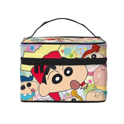 [JMI] Crayon Shin-chan Makeup Pouch, Stylish Cosmetic Pouch, Portable, Functional, Large Capacity, Waterproof, Small Organizer, Lightweight, Perfect