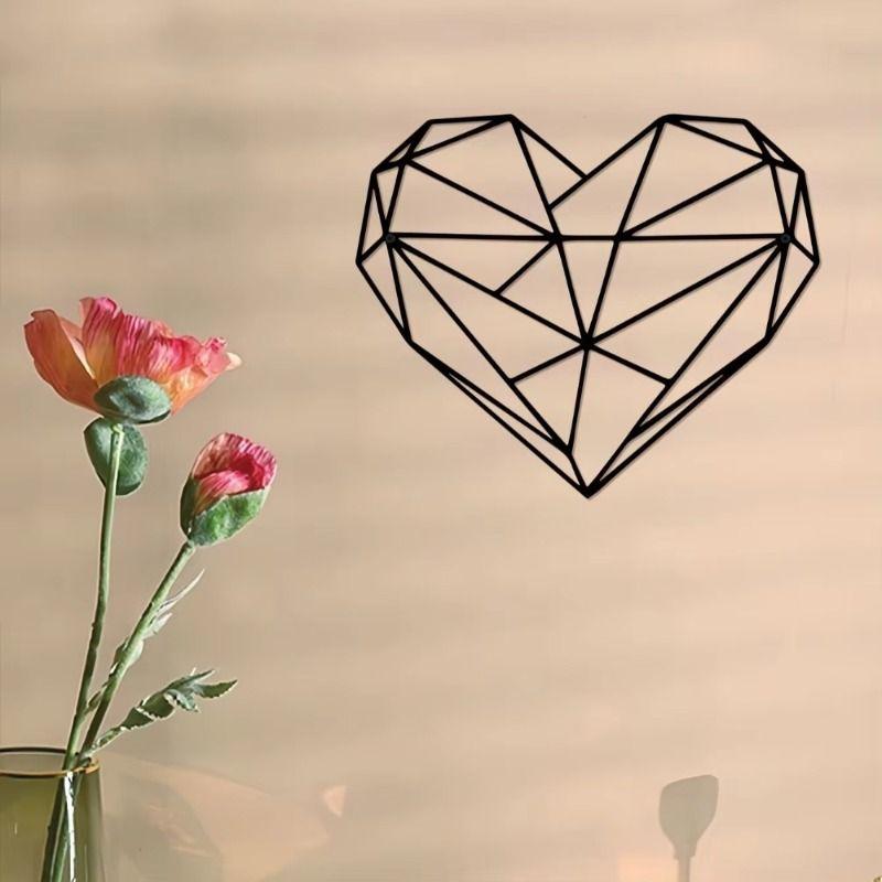 

Iron Wall Art Heart Metal Sculpture Home Decor for Bedroom Kitchen Living Room