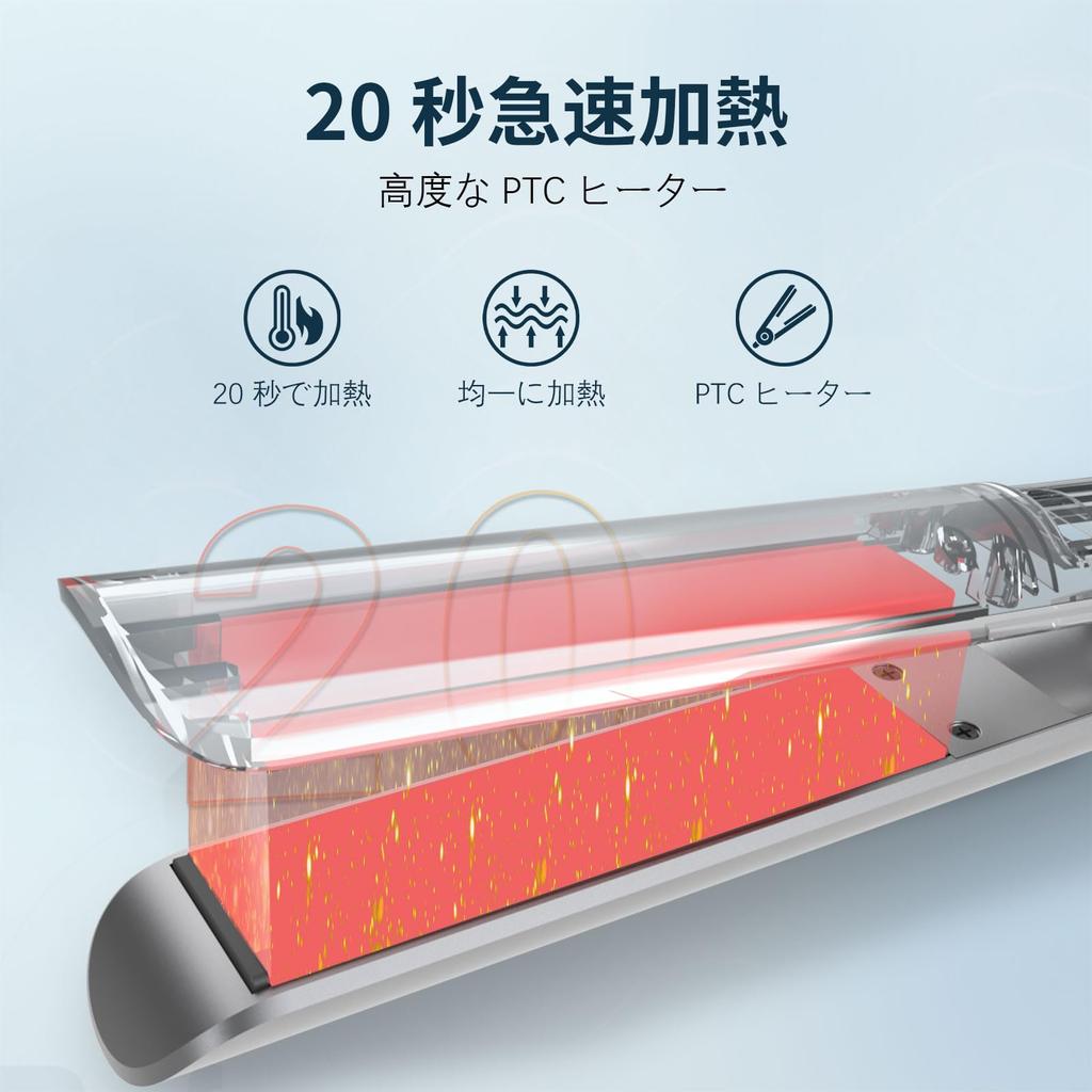Hair Iron Straight VAPAKA Hair Straight Iron New to Rapid Heating Straight Curl 2way 26mm Hair Salon Beauty Appliance Hair Care Painless 360 Degree