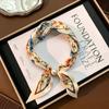 Elegante Sciarpa Magnetica con Perle da Donna Estiva Versatile Traspirante Foulard Accessorio di Moda Avvolgimento per il Collo Sciarpe