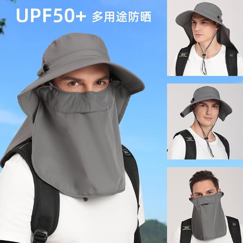 Spring and Summer New Sunscreen Women's Visor Fashionable Breathable Bucket Hat Nylon Men's and Women's Fishing Hat