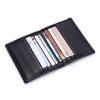 Schlanker Kartenhalter aus echtem Leder, Ausweis, Führerschein mit handgewebtem Design, Unisex, Minimalistische Geldbörse