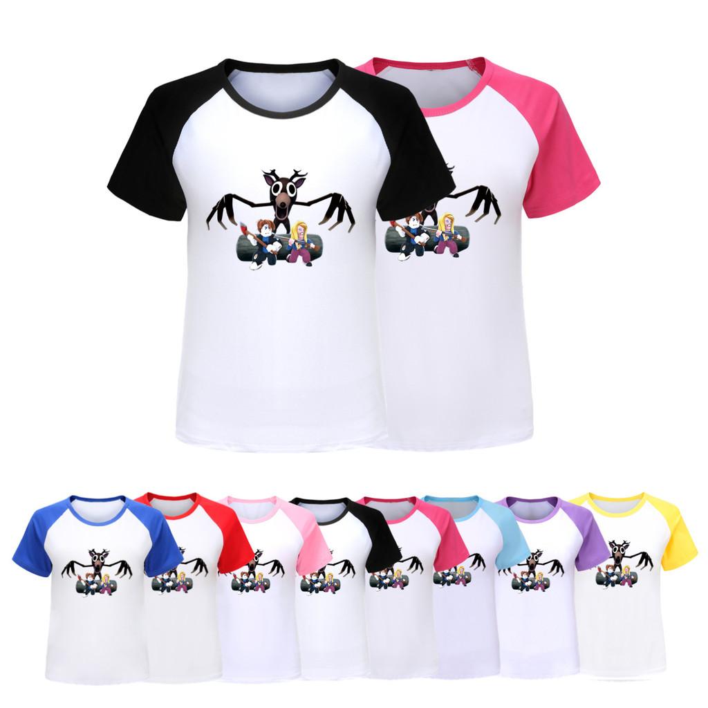 Kids Girls Boys 99 Nights In the Forest Print Raglan Short Sleeves T-Shirt