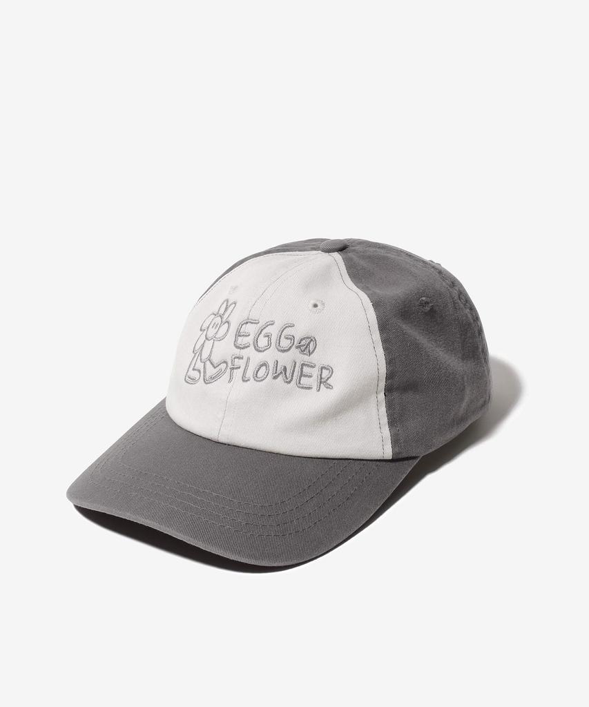 Beollunpeulenjeu Egg Flower Two-Tone Ball Cap Gray