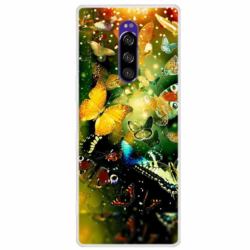 For Sony Xperia 1 Case Luxury Animals Transparent Cover for Sony Xperia1 XZ4 SO-03L SOV40 J8110 J9150 J8170 Phone Shells Covers
