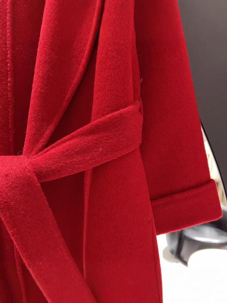 2024 Autumn/Winter Petite Age-Defying Double-Faced Cashmere Short Cape Coat for Women