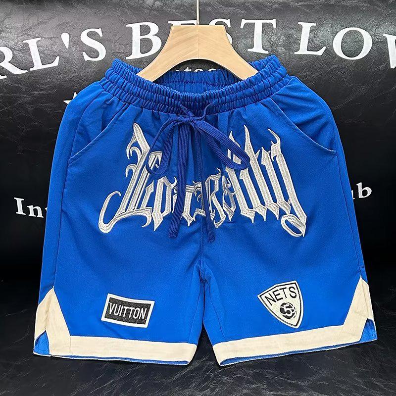 Men's Summer Basketball Shorts - Trendy Hip-Hop Style, Loose Fit, Embroidered Sport Shorts