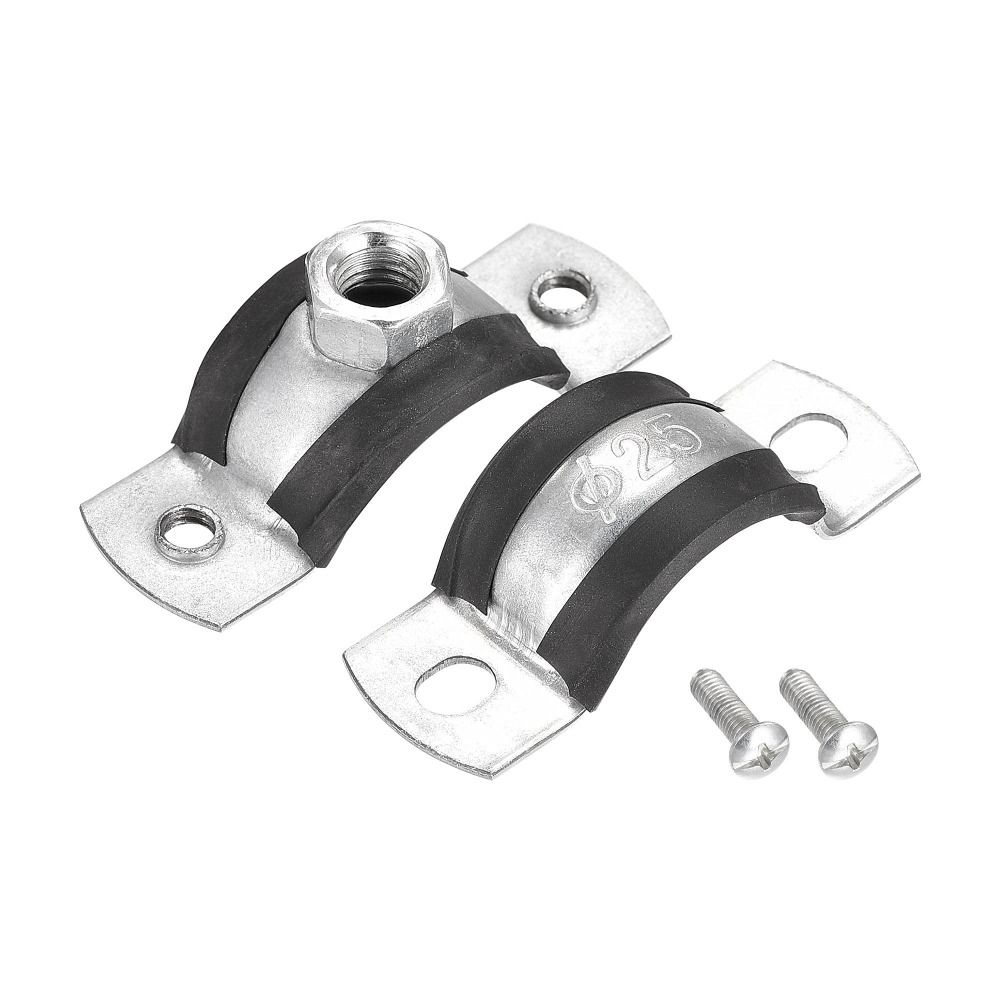 2pcs M8 Mounting Screws Adjustable Pipe Support Clamp Galvanized Iron PPR Iron Pipe Clamp  PVC