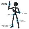 Stickman Ornament Multi-Purpose Action Figure Decor Mysterious Design Stress Relief Toy with Fully Poseable Robot