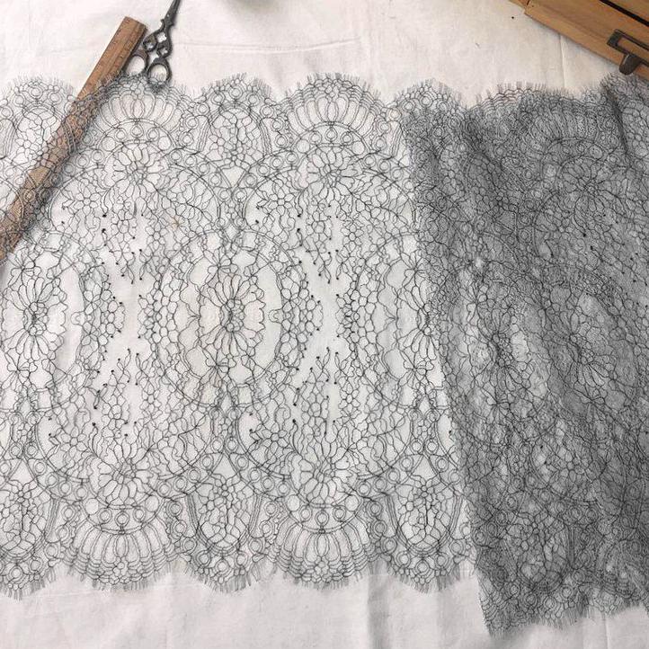 3 Meters Eyelash Lace Fabric,White Black Net Yarn Eyelashes Lace Trim Clothing Skirt Lace Fabric Clothing Embroidery Decoration