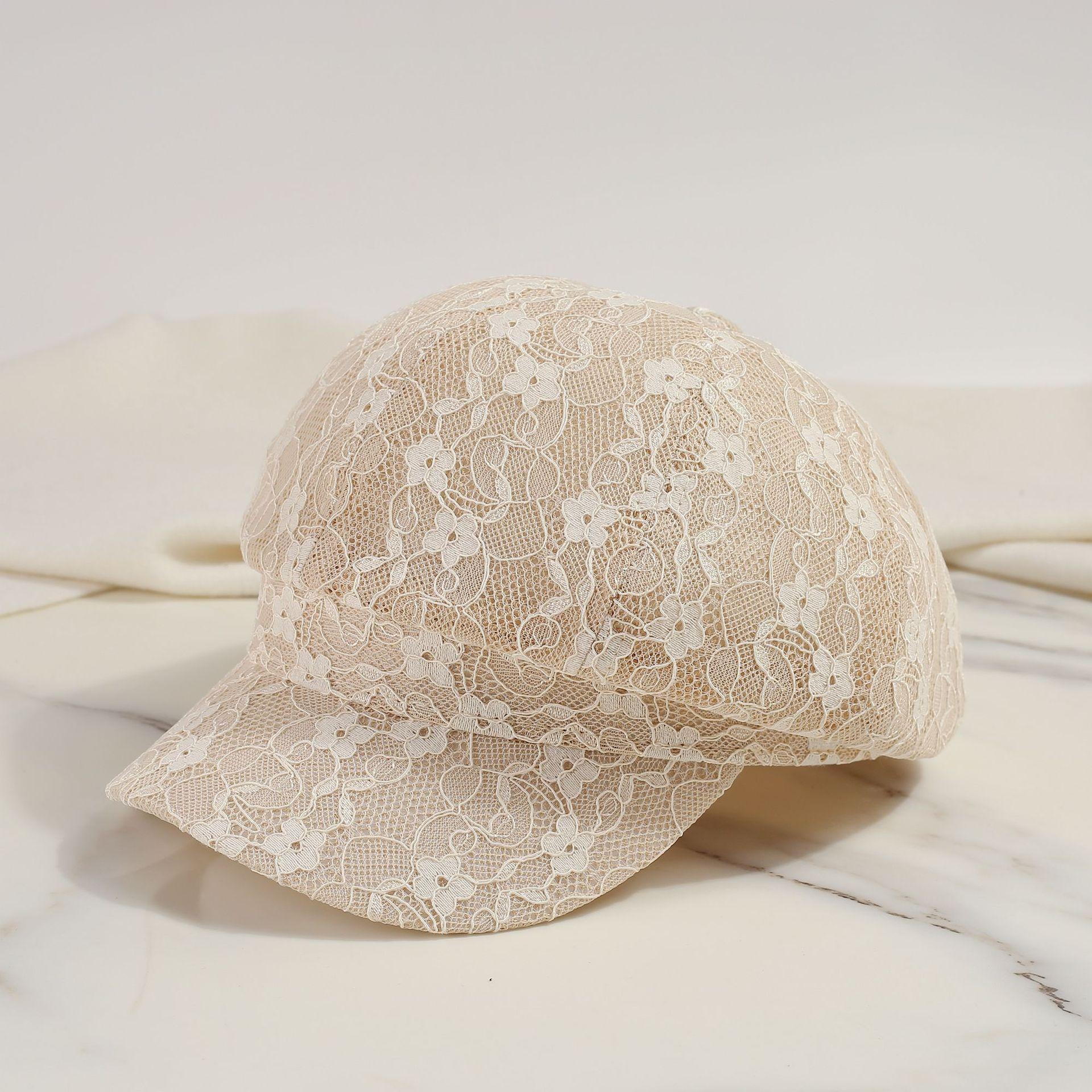 

Повседневная легкая и дышащая кружевная восьмиугольная шляпа Женская летняя шляпа берет в британском стиле с полым узором one size хаки