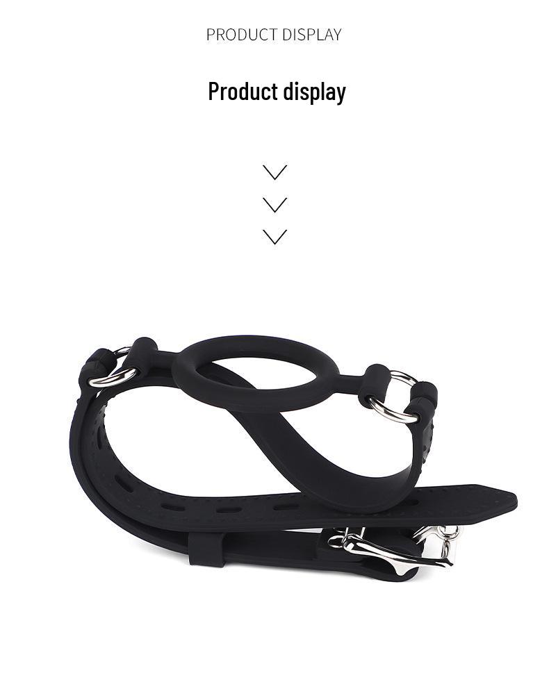 Silicone O-Ring Gag for BDSM, Female Slave Play, Deep Throat, Mouth Biting, Adult Ball Gag.