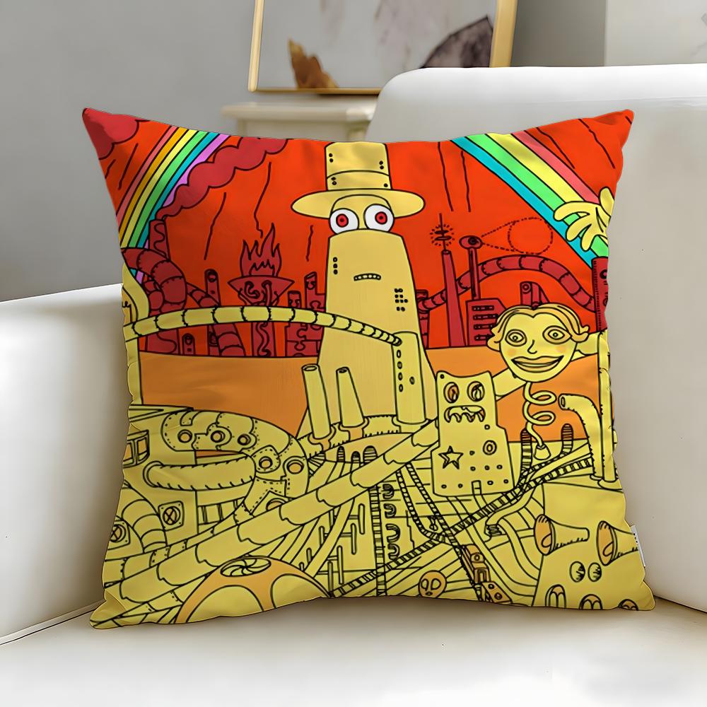 classic animated series Superjail Cushion Cover Soft  EasyWash Pillow Case  Versatile for Couch Bed Travel and Office