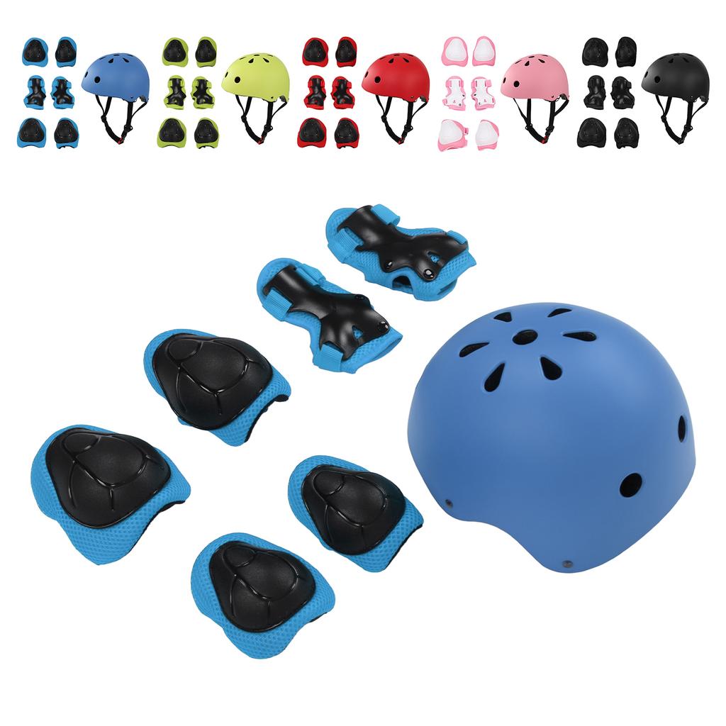 /set Children Safety Helmet Knee Elbow Pad Sets Breathable Riding Skating Protective Gear Set Children Sports Accessories
