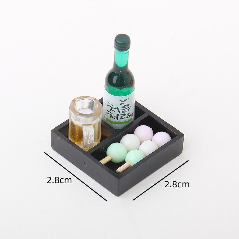 Dollhouse Miniature Food Japanese Sushi Fish Ball Tempura Bento Doll Kitchen Toy Diy Mini Landscape