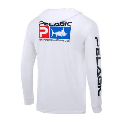 PELAGIC Schnelltrocknendes UV-Schutz Kapuzen-Fischer-Lauf-Langarmshirt Herren Outdoor Sportbekleidung