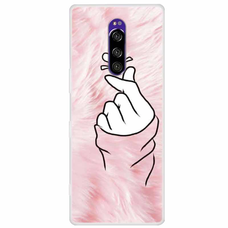 Funda de Silicona Suave para Sony Xperia 1 Funda Moda Transparente Fundas de Teléfono Tigre para Sony Xperia1 XZ4 SO-03L SOV40 J8110 Coque Parachoques