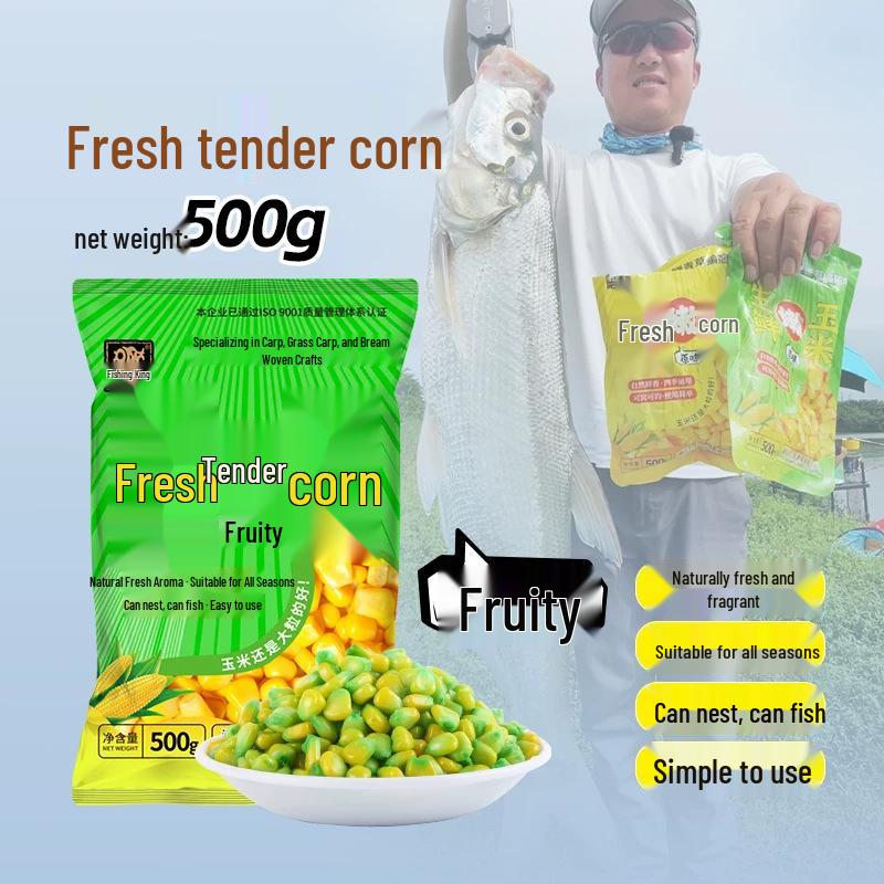 

Прикормка Fishing King Сладкая Кукуруза и Сладкий Картофель для Леща - Зеленая Прикормка с Фруктовым Вкусом