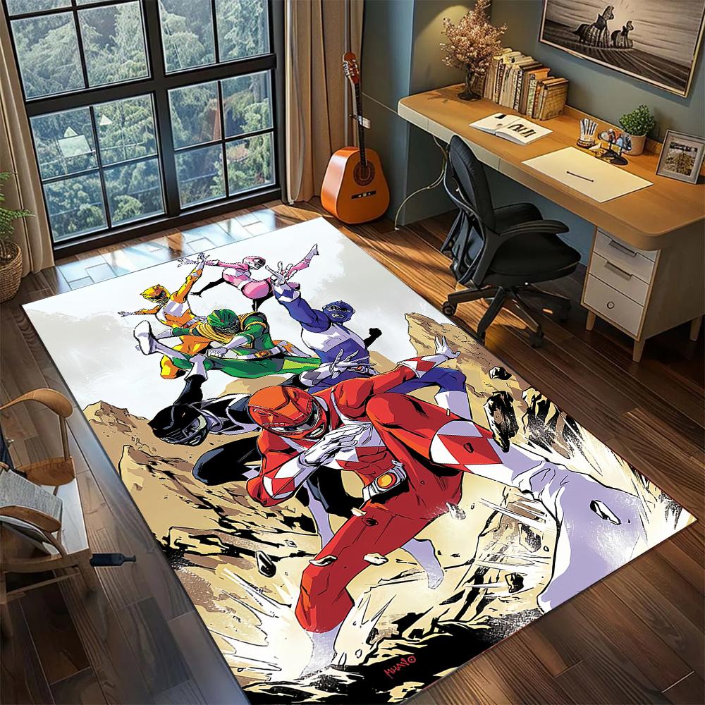 Legendary Super Sentai Ninja Style Rug Carpet Large Area Rug Non Slip Washable Floor Mat Gamer Room Bedroom Home Decor