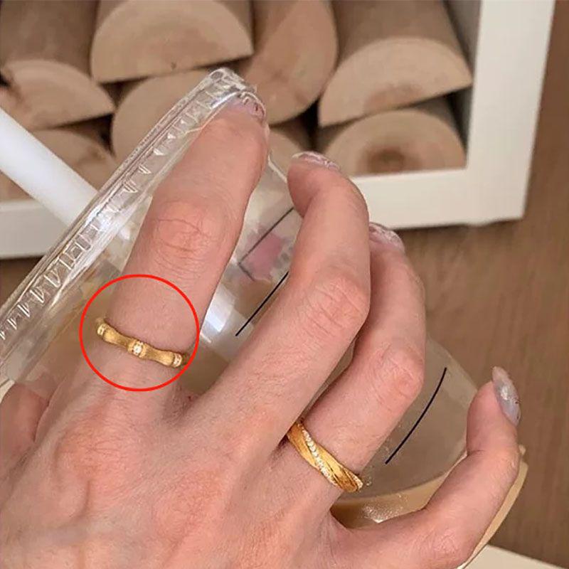 Elegant Striped Rhinestone Adjustable Diamond Ring for Women - Sparkling, Luxurious, and Trendy Design Adjustable Open Band
