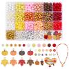 1 Set DIY Herbstschmuckherstellung Zubehör-Kits inklusive Acrylperlen ABS-Kunststoff Imitationsperlen Polymer Clay Perlen Legierung Emaille Anhänger Gemischte Farben