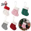 Knitted Cutlery Holders Christmas Tableware Holder Stockings Spoon Knife Fork Xmas Tree Hanging Ornaments Bag for Fireplace Tree Holiday