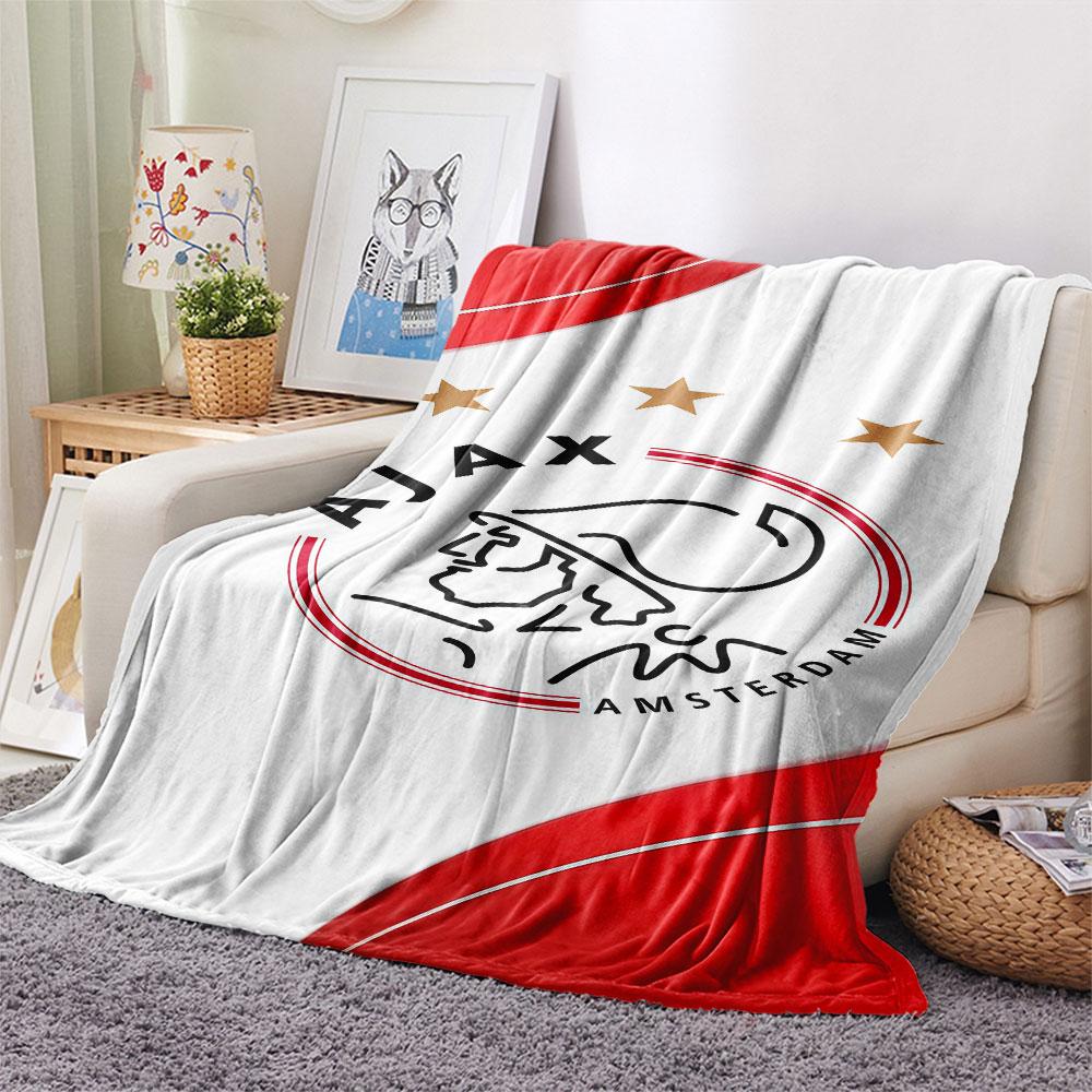 1PC AFC Ajax Patterned Flannel Blanket Suitable For All Seasons for Home Decor Warmth and Comfort Gifts Holiday Present