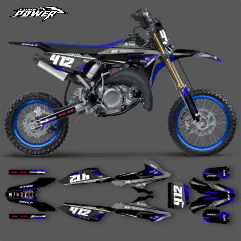 Powerzone Custom Decals Graphics Stickers Kits for YAMAHA YZ65 2018-2023 Number Name Custom 05