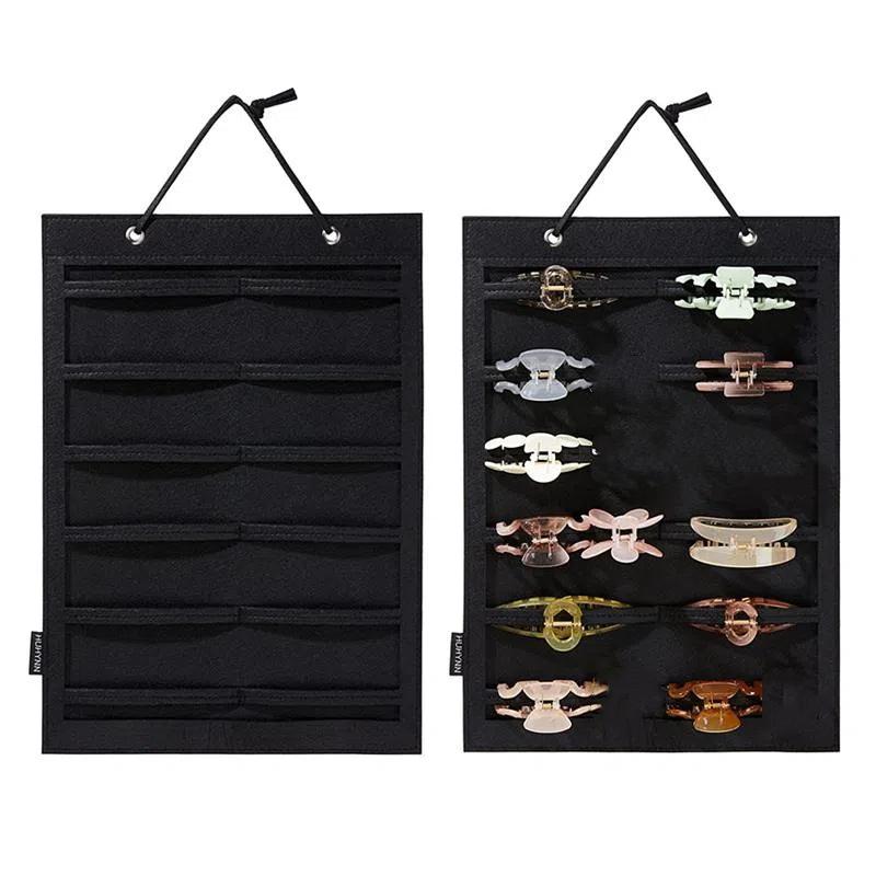 Multipurpose Wall Mounted Hanging Storage Bags Women Hairpin Hair Accessories Holder Large Capacity Home Bedroom Jewelry Stand