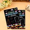 Smooth Color Drawing Paper Colorful Glitzy Paper Note Creative Rainbow Scratch Book  Kids Gift