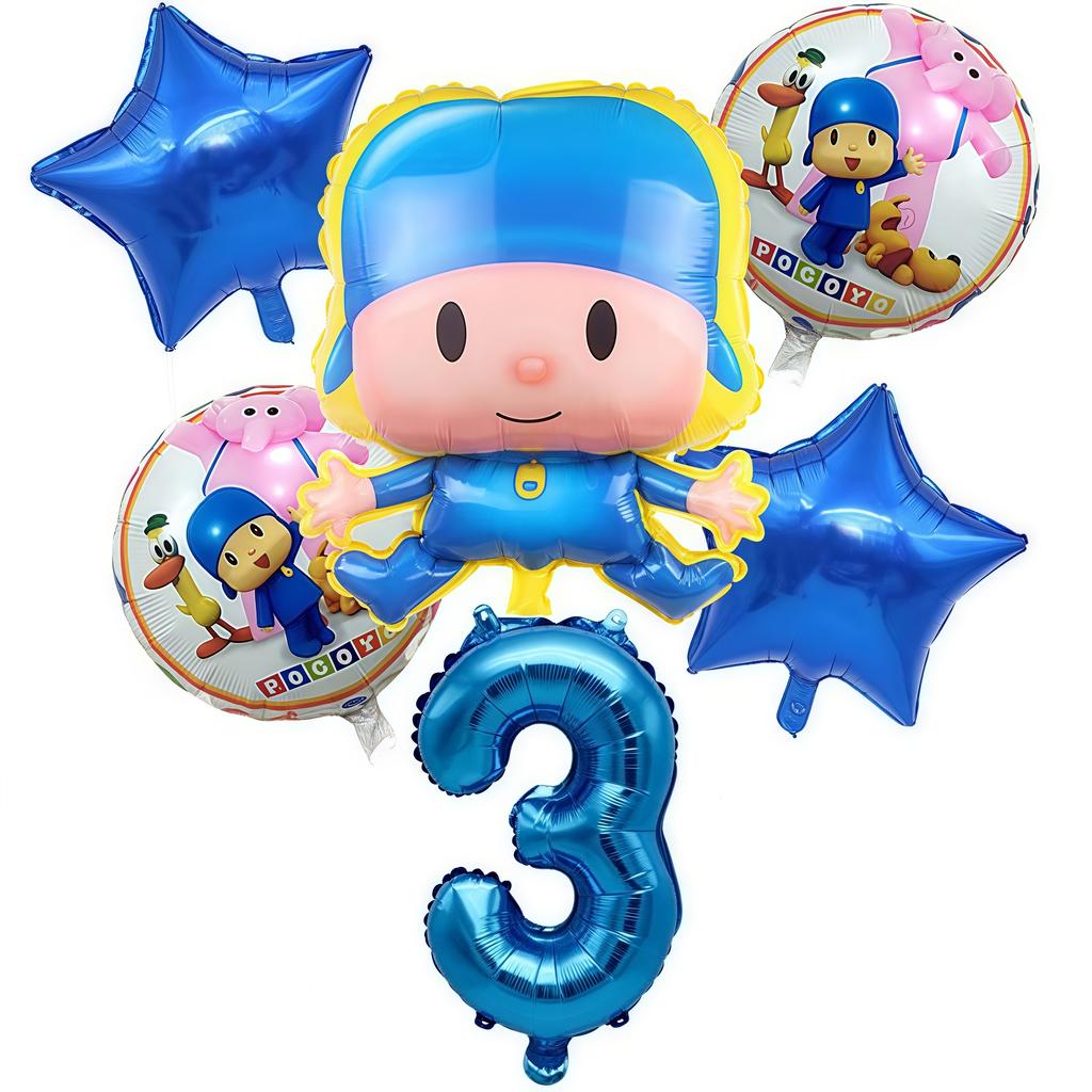 Pocoyo Geburtstag Dekorationen Einweg Geschirr Becher Teller Luftballon Banner Für Kinder Mitgebsel Babyparty Deko Party Zubehör Geschenk