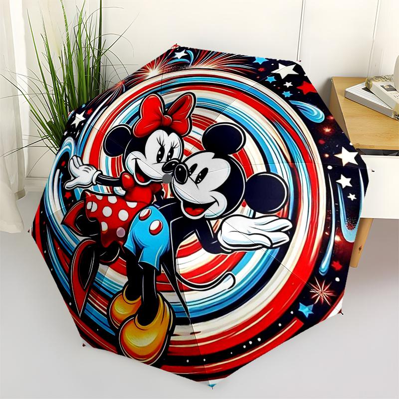 

Mickey and friends Themed Travel Umbrella-8 Ribs Automatic Opening and Closing, Portable Folding Design, Compact and Stylish Umbrella Suitab