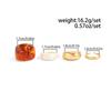 Salircon 4Pcs/Set Vintage Brown Transparent Resin Wide Rings Women Irregular Geometric Ring Autumn Winter Charm Jewelry Gift New