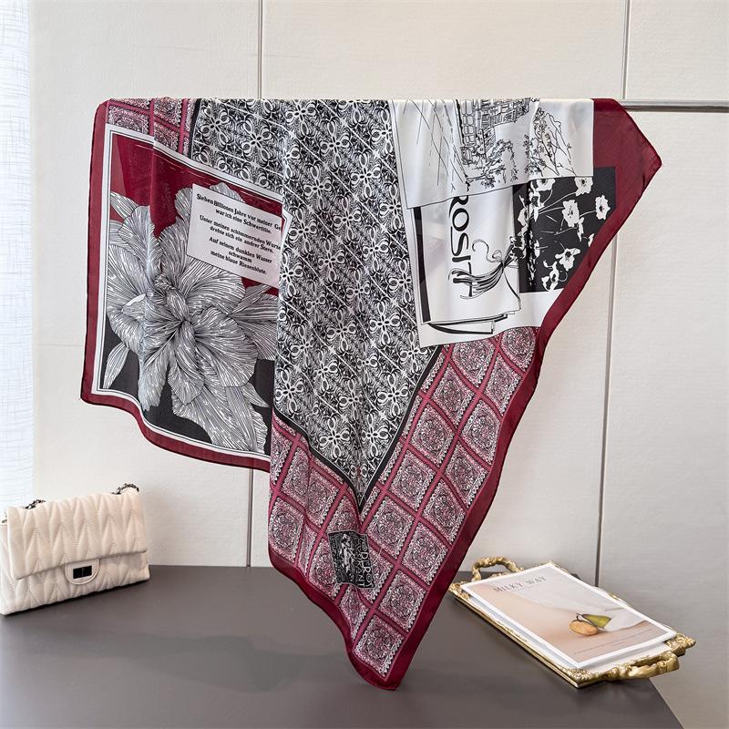 

Стиль Зебра Имитация Шелковой Печати Большой Квадратный Шарф Шелковый Шарф Шаль Головной Платок Пляжный Шарф Шарф на Шею Декоративный Женский Шарф 90*90cm