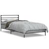 Bed Frame Gray Sonoma 75 x 190 cm Particleboard and Metal