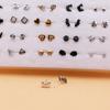 36 Pairs Mini Plastic Glue Needle Earrings: Random Mixed Styles, Sponge-Packed, Exquisite Set