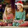 Yousheng 2 Rolls Christmas Hat Stickers 1000 Pcs Glitter Red Santa Hat Stickers Waterproof Self-Adhesive Seal Decals for Envelope Journal Invitation